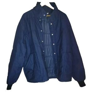 Unitog Jacket XL Bomber Mechanic Quilt Lined Navy Blue Union Made USA Workwear